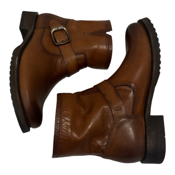 Frye Veronica Brown Leather Ankle Bootie Size 8.5 - Picture 3 of 14